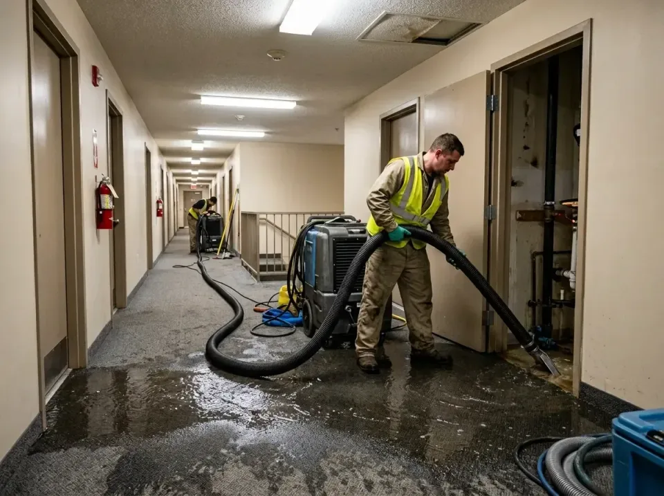 multi-unit-apartment-hallway-f-005 — frequently asked questions, Emergency Burst Pipe Water Extraction & Removal in Combined…